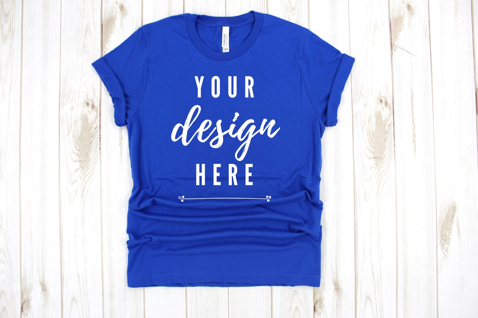 Bella Canvas 3001 Royal Blue Tshirt Mock Up Shirt Mockup Bella Etsy