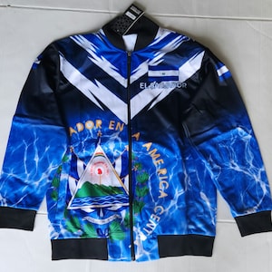 New! El Salvador National Team Soccer Jacket Chamarra de El Salvador