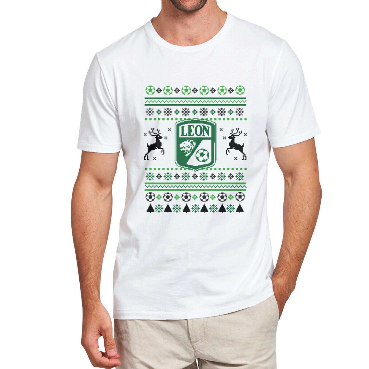New! Club La Fiera Christmas T-shirt, Playera  de Leon Navidena
