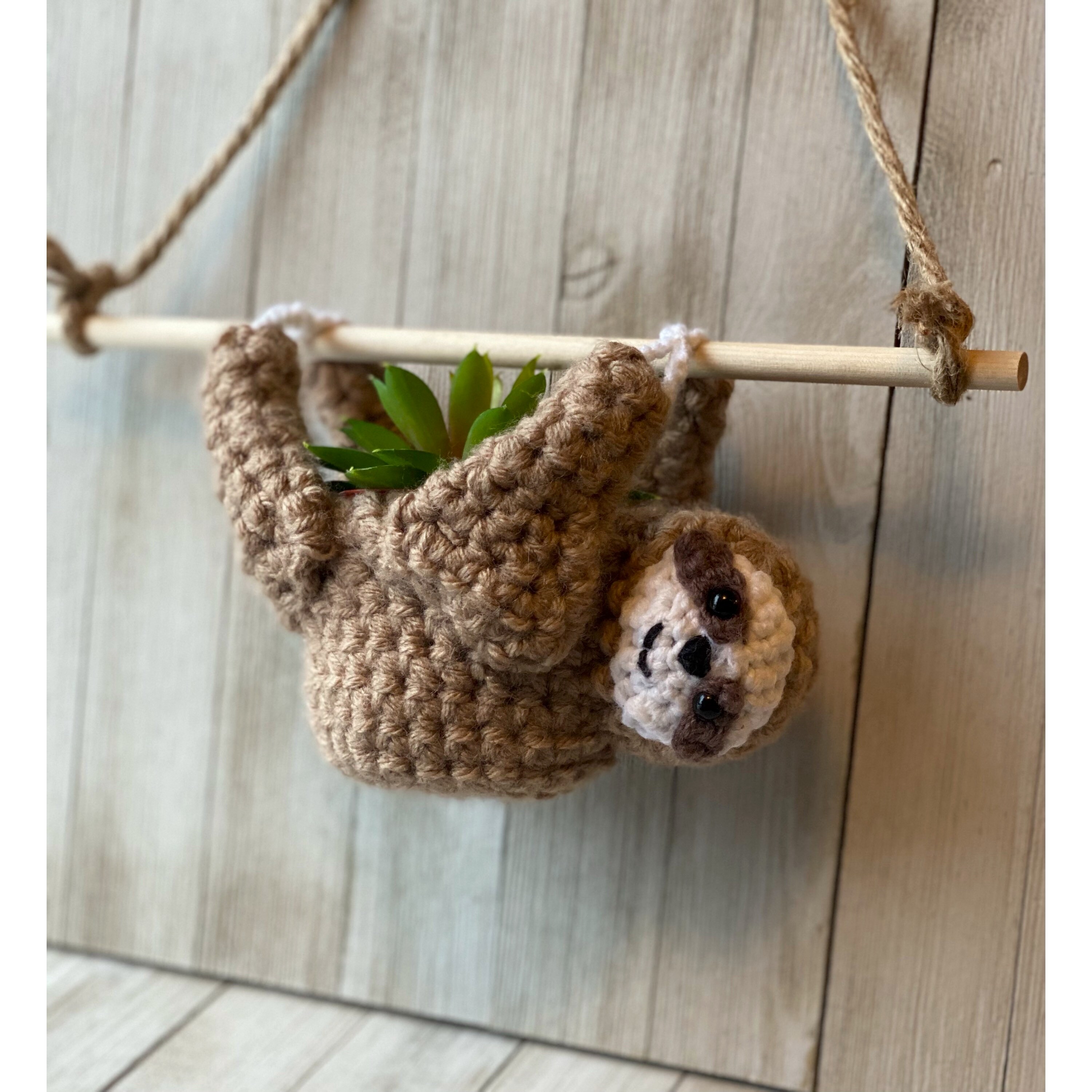 Sloth Hanging Planter Etsy