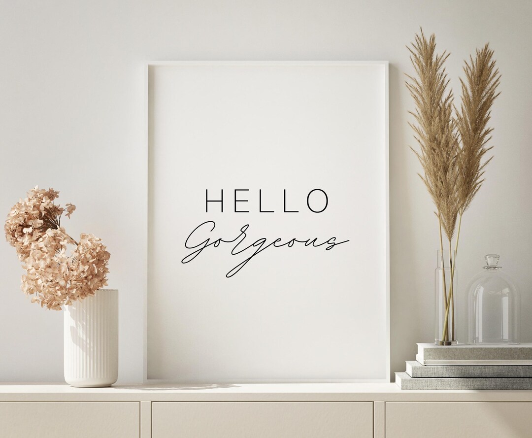 Hello Print, Downloadable Wall Art, Home Decor, Hello