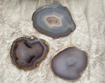 Agate Slice Natural Stone Lapidary Slab Brazilian Agate Rough Slab for Finishing