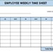 Employee Timesheet in Out. Editable Timesheet. Printable Timesheet ...