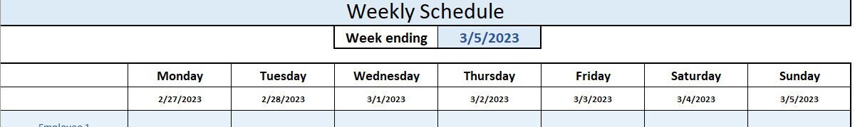 Editable Weekly Schedule Lite: Excel Employee Shift Template (US Letter ...