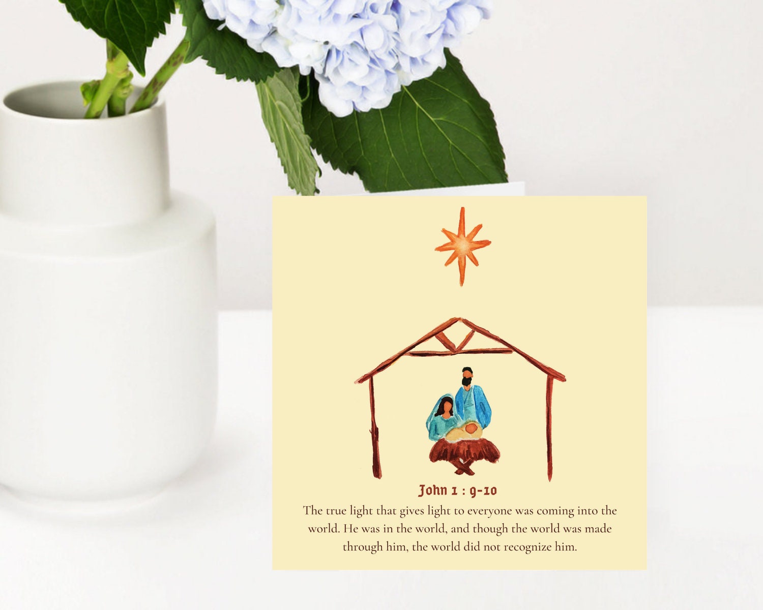 Christian Christmas Cards Holidays Cards Digital Print Christmas Cards