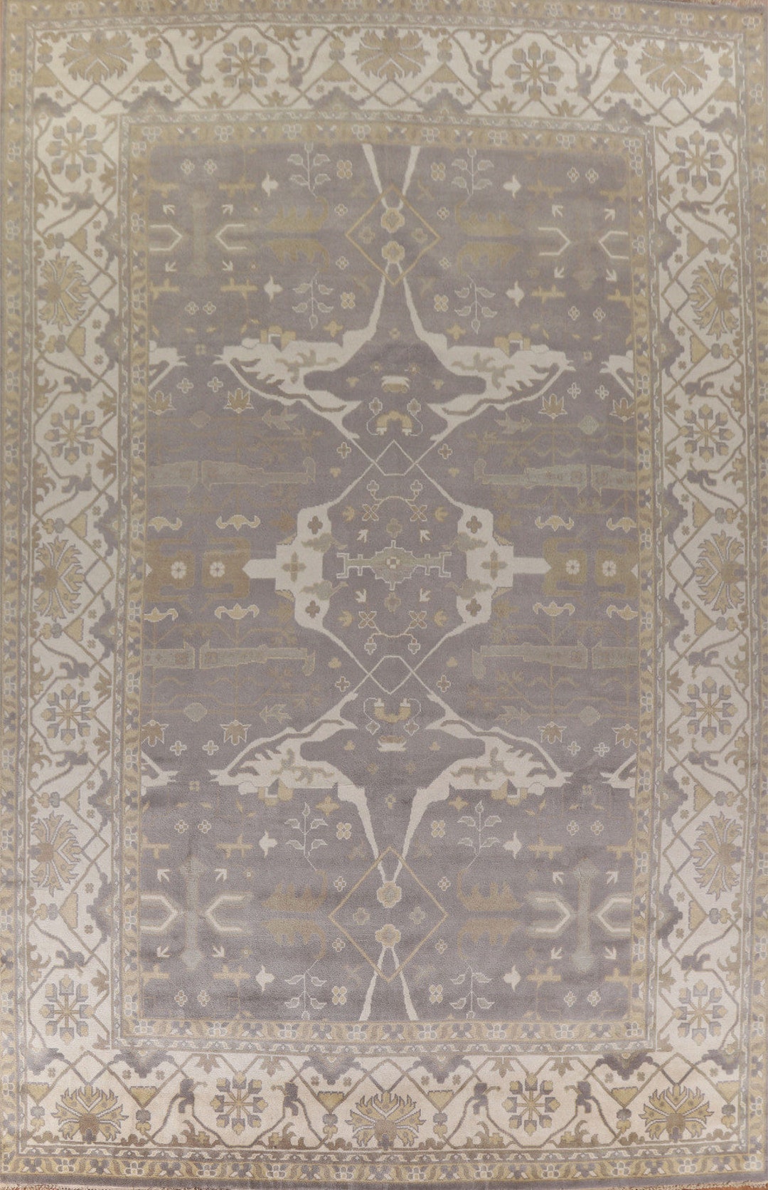 Geometric Handmade Oushak Large Area Rug 12x18 Transitional Etsy