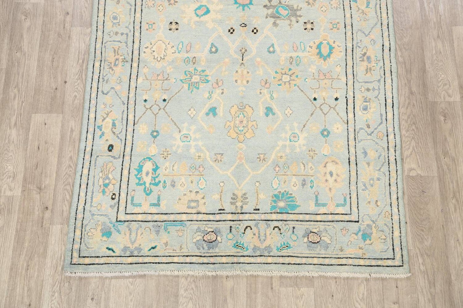 Light Blue Oushak Oriental Area Rug 5x7 Etsy