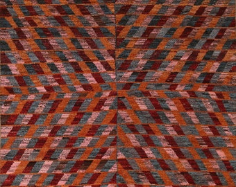 Handmade Contemporary Moroccan Area Rug 6x8, Oriental Wool Carpet