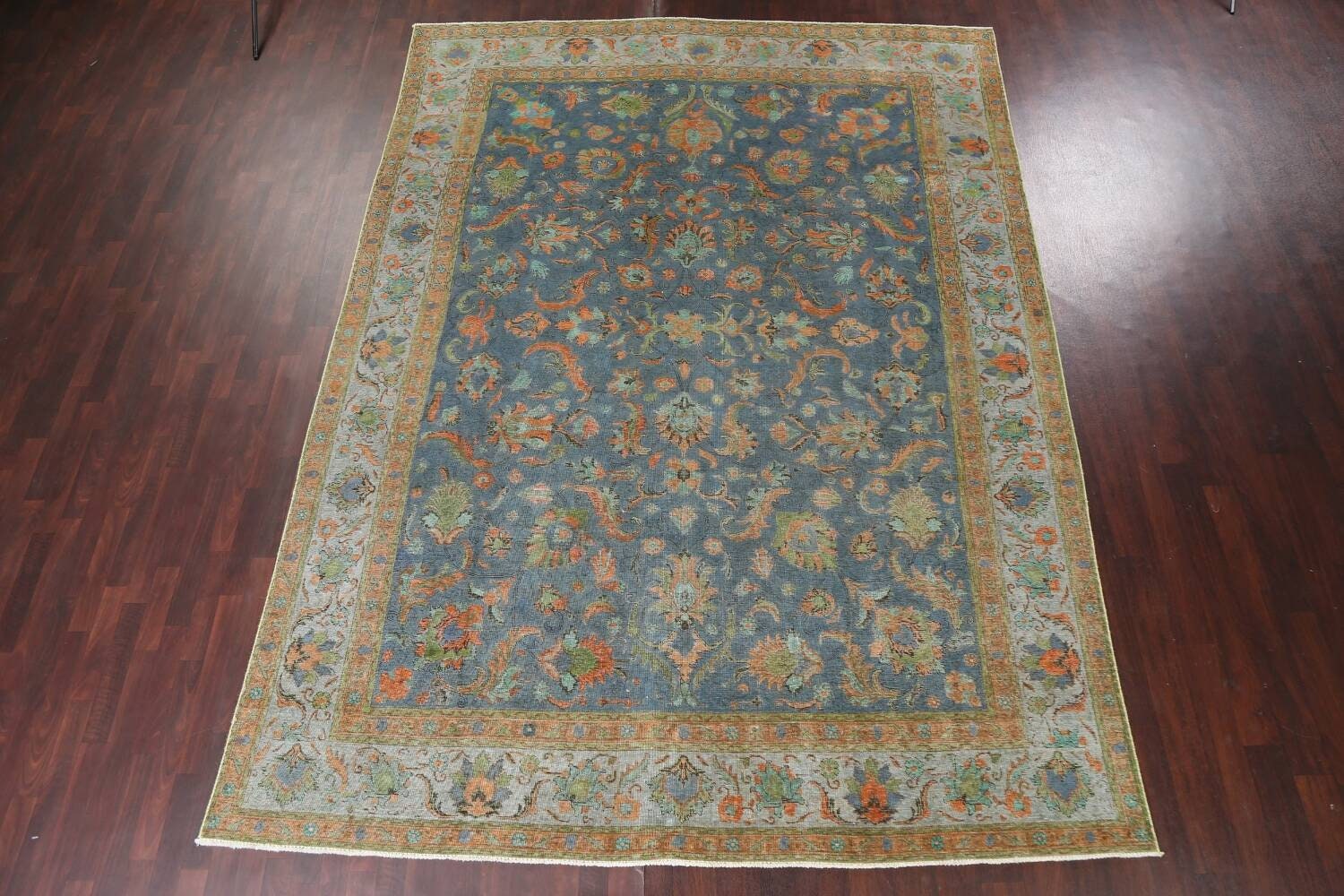 Antique Distressed Area Rug 9x13 OverDye HandKnotted Wool Etsy