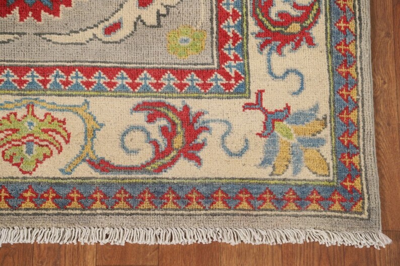 Handmade Green / Gray Kazak Oriental Runner Rug 3x10 Etsy Canada