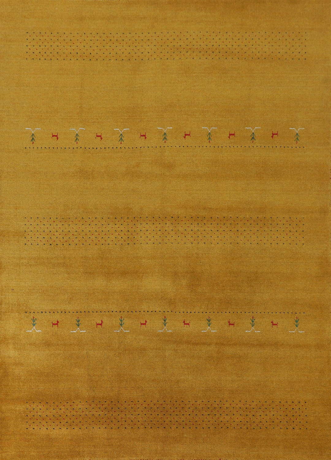Gabbeh Gold Rugs Yellow / Gold Handmade Gabbeh Indian Area Rug 8x10 - Etsy
