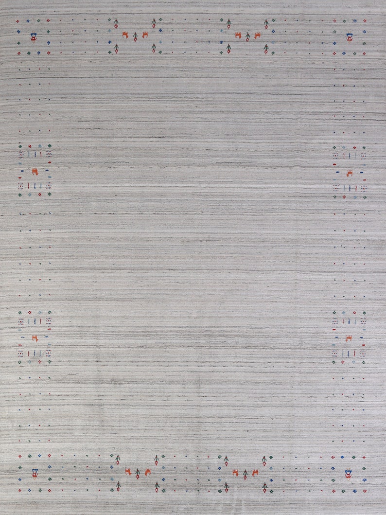 Handmade Wool Gabbeh Indian Area Rug 8x10 Etsy Canada