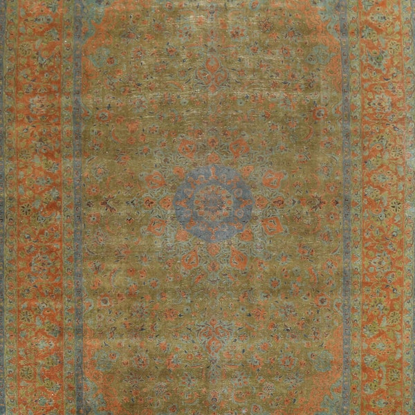 Green Overdyed Rug Etsy