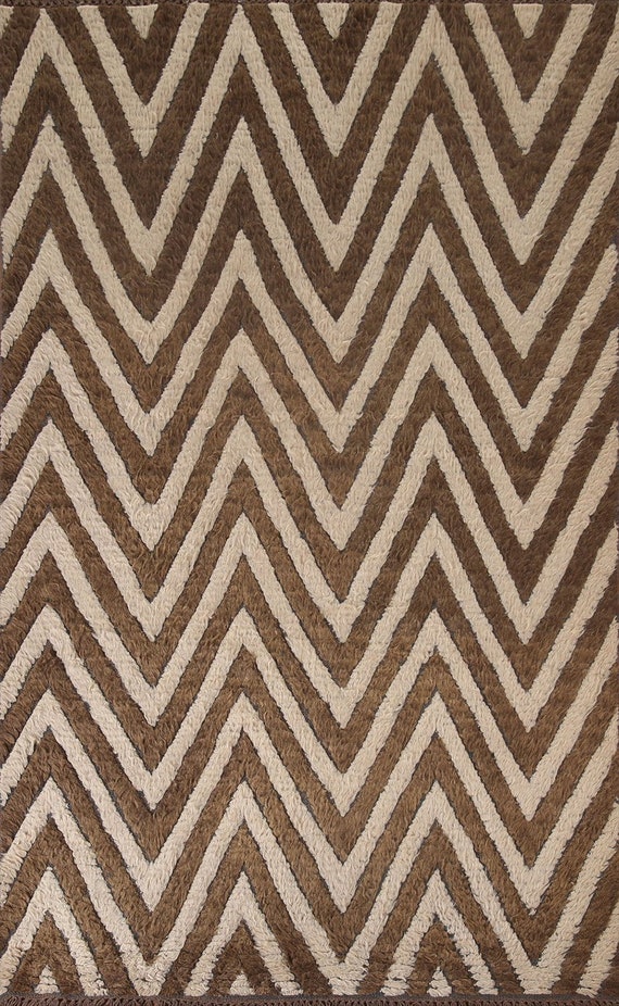 Geometric Modern Moroccan Handmade Oriental Area Rug Indoor/ Outdoor Carpet  6x8