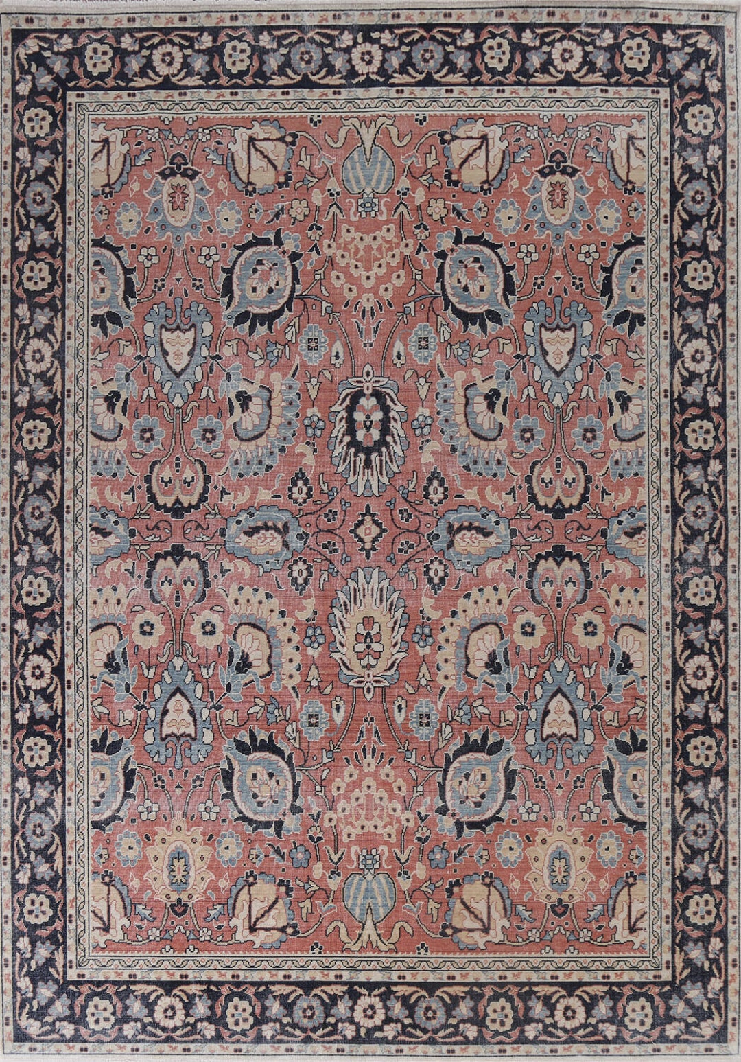 All-over Floral Turkish Rug 8x10, Handmade Wool Carpet - Etsy