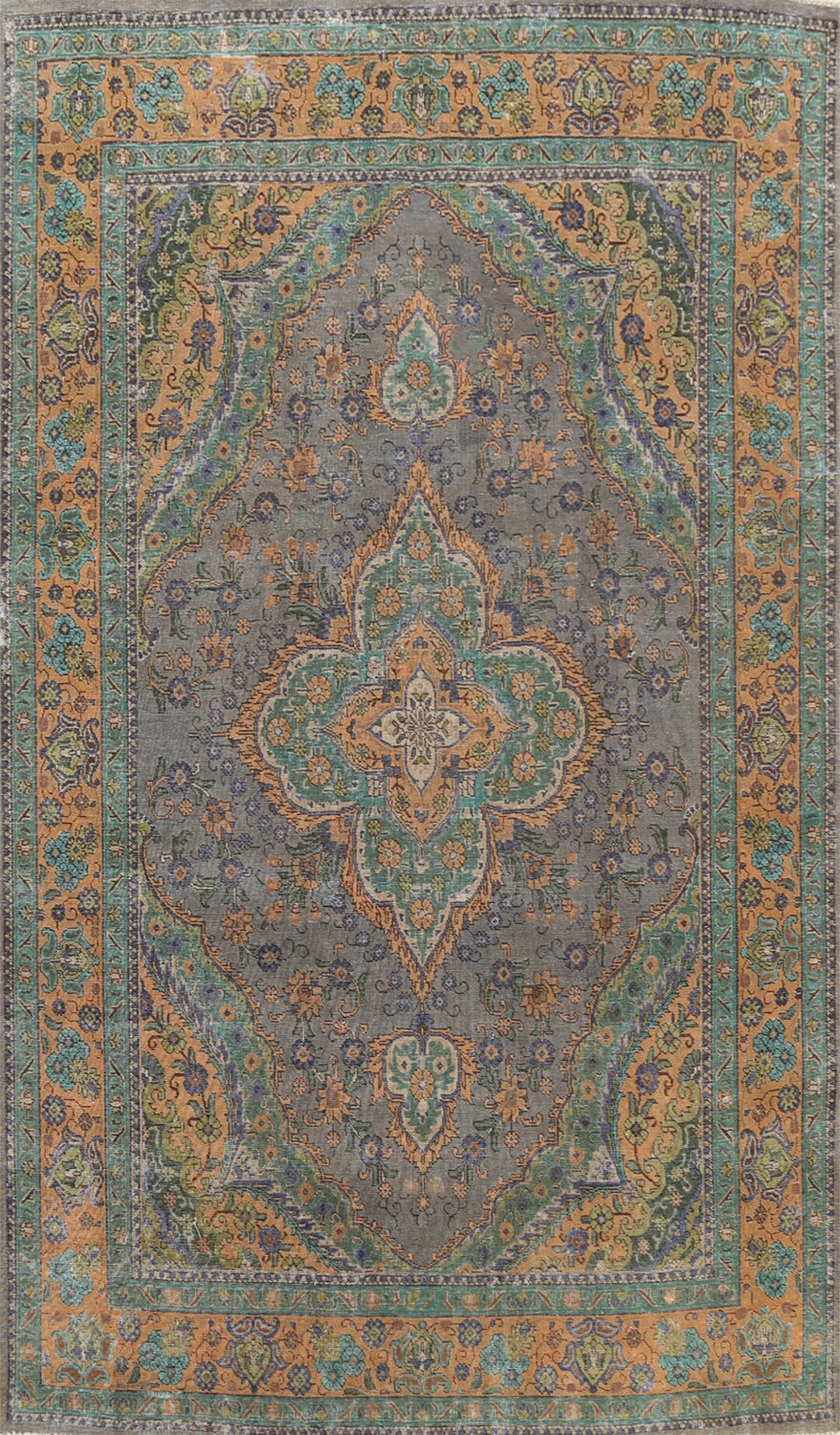 Traditional Rug Distressed Vintage Traditional Distressed Rug 7x10, Handmade Wool Carpet - Etsy
