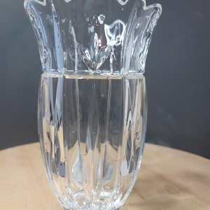 BLOCK Crystal 7&quot; TULIP GARDEN Vase 24% Full Lead Crystal