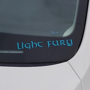 Light Fury or Night Fury Small decal