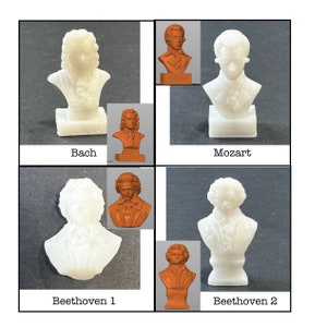 1:24 Maßstab Büsten (Bücherregal Größe) Composers Kit * Puppenhaus Miniatur G Gauge 3D Gedruckt ShopMiniDecorundMehr Diorama Modell Half Scale