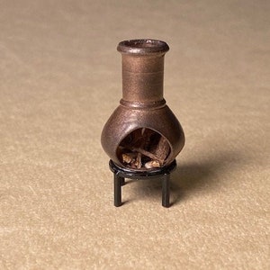 1:24 Scale Chiminea Kit * Dollhouse Miniature * G Gauge * 3D Printed * ShopMiniDecorandMore * Diorama * Model Train * Half Scale