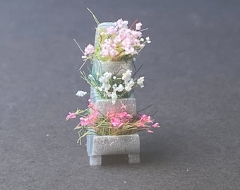 1:144 Scale 3 Tier Flower Stand Kit * Dollhouse Miniature * N Scale / Gauge * 3D Printed * ShopMiniDecorandMore * Diorama Model Train Micro