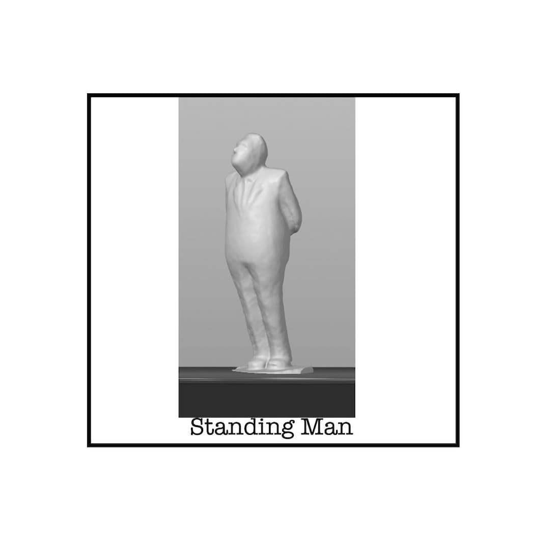 Oo Scale Statue 1:48 Scale Standing Man Statue Kit * Dollhouse Miniature * O Gauge * 3D ...