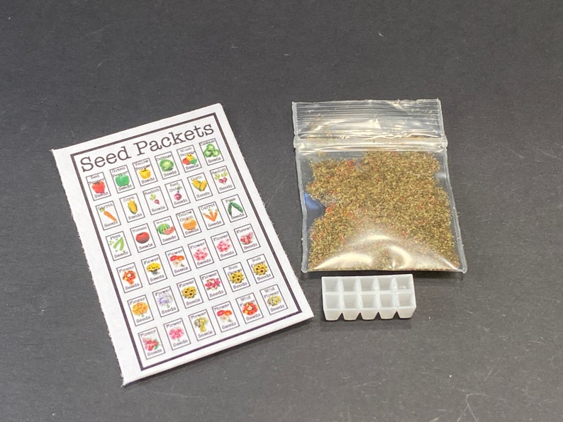 1:24 Scale Seed Packet and Starter Kit LAST 3* Dollhouse Miniature * G ...