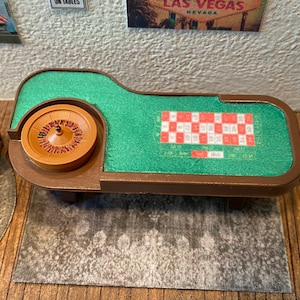 Kit de mesa de ruleta a escala 1:24 * Miniatura de casa de muñecas * Calibre G * Impreso en 3D * ShopMiniDecorandMore * Diorama * Tren modelo * Media escala