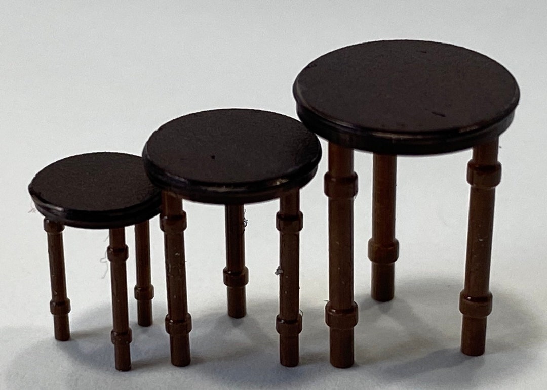 1:24 Scale Trio of Tables Kit * Dollhouse Miniature * G Gauge * 3D ...