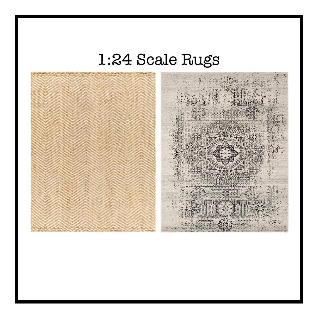 Model Train Rugs 1:24 Scale Rugs You Choose Size & Color From Kit * Dollhouse Miniature ...