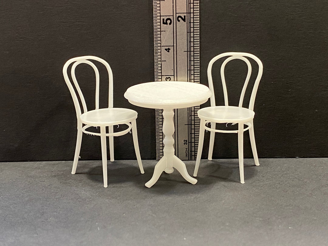 124 Scale Cafe Table & 2 Chairs Kit Dollhouse Miniature G Scale