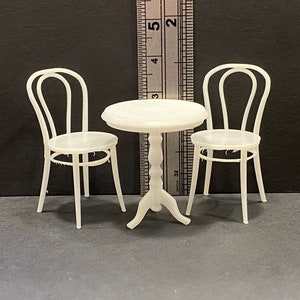 1:24 Scale Cafe Table & 2 Chairs Kit * Dollhouse Miniature * G Scale / Gauge *3D Printed ShopMiniDecorandMore Diorama Model Train Half Scale