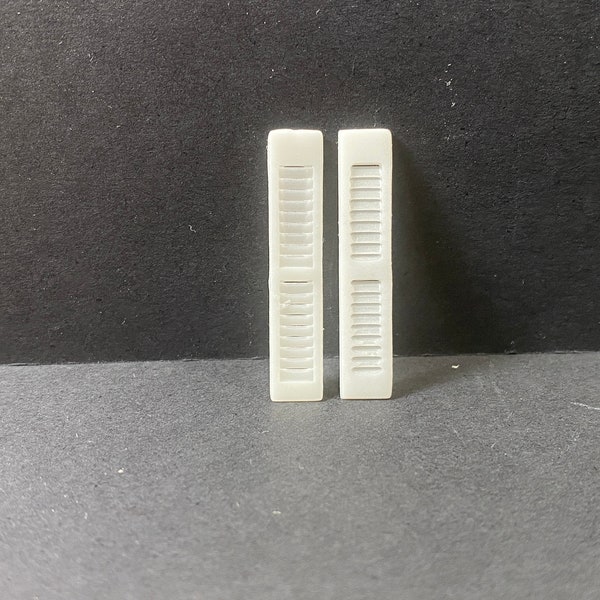 1:48 Scale Shutters (2) Kit * Dollhouse Miniature * O Scale / Gauge * 3D Printed * ShopMiniDecorandMore * Diorama * Model Train