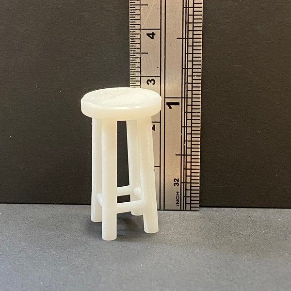 1:24 Scale Stool - Counter height * Dollhouse Miniature * G Scale / Gauge * 3D Printed * ShopMiniDecorandMore Diorama Model Train Half Scale