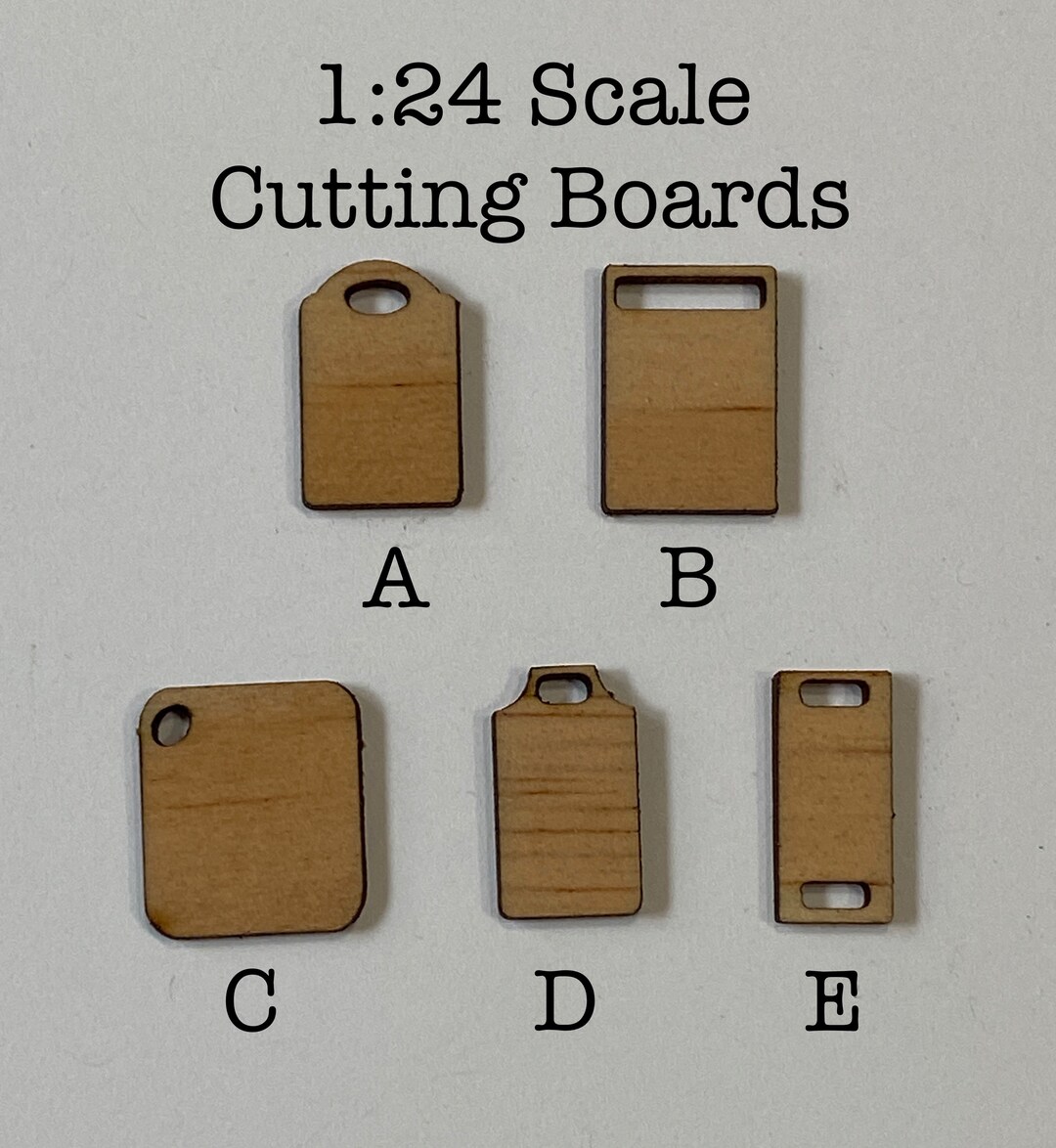 1:24 Scale Cutting Board Choice Wood Kit * Dollhouse Miniature * G ...
