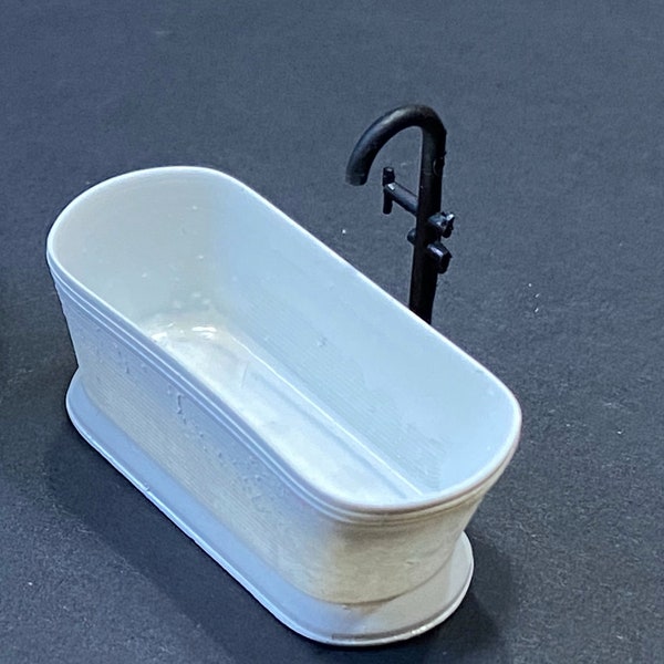 1:24 Scale Bathtub and Filler Kit * Dollhouse Miniature * G Scale / Gauge * 3D Printed * ShopMiniDecorandMore Diorama Model Train Half Scale