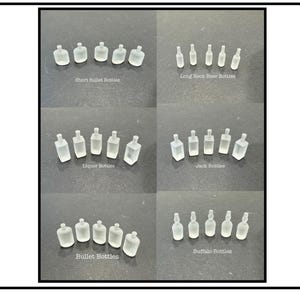 1:144 Scale Bottles - Liquor, Whiskey, Jack, Beer, Wine Kits (8) Kit * Dollhouse Miniature * N Gauge * 3D Printed  Diorama * Model Train