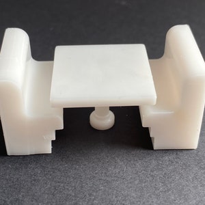 1:144 Scale Restaurant Booth and Table Kit * Dollhouse Miniature * N Scale / Gauge 3D Printed ShopMiniDecorandMore Diorama Model Train Micro