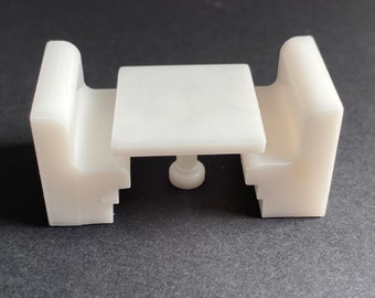 Restaurant-Set mit Tisch und Sitzbank im Maßstab 1:144 * Puppenhaus-Miniatur * Spur N * 3D-Druck * ShopMiniDecorandMore * Diorama * Modelleisenbahn * Mikro