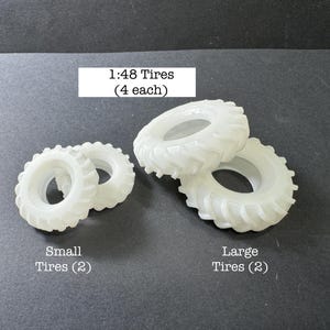 1:48 Scale Tires - Large or Small (4) Kit * Dollhouse Miniature * O Gauge 3D Printed ShopMiniDecorandMore Diorama Model Train Quarter Scale