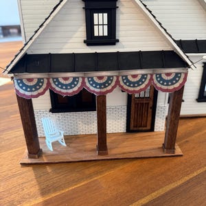 1:24 Scale USA Bunting Flags Kit * Dollhouse Miniature * G Gauge * 3D Printed * ShopMiniDecorandMore * Diorama * Model Train * Half Scale