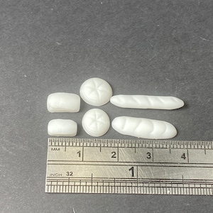 1:24 Scale Breads Assortment (6) Kit * Dollhouse Miniature * G Scale / Gauge * 3D Printed * ShopMiniDecorandMore * Diorama * Half Scale