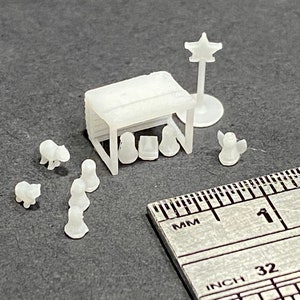 1:48 Scale Nativity Set (10 pieces) Kit * Dollhouse Miniature * O Scale / Gauge * 3D Printed * ShopMiniDecorandMore * Diorama * Model Train