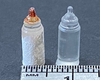 1:24 Scale Baby Bottles (2)  Kit * Dollhouse Miniature * G Scale / Gauge * 3D Printed *ShopMiniDecorandMore * Diorama * Model Train