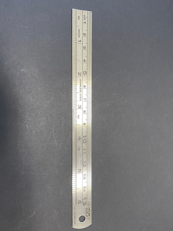 Metal Straight Edge Ruler 6Inch great for small scale use with X-acto knife  use * Printie Cutting ShopMiniDecorandMore Diorama Model Train