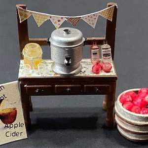 1:48 Scale Hot Apple Cider Stand Kit * Dollhouse Miniature * O Scale / Gauge * ShopMiniDecorandMore * Diorama * Model Train