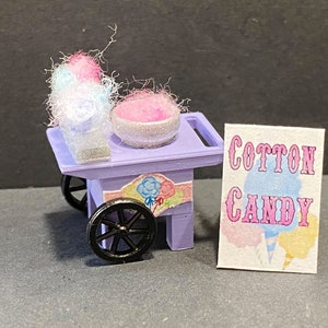 1:48 Scale Cotton Candy Cart Kit * Dollhouse Miniature * O Scale / Gauge * 3D Printed  * ShopMiniDecorandMore * Diorama * Model Train