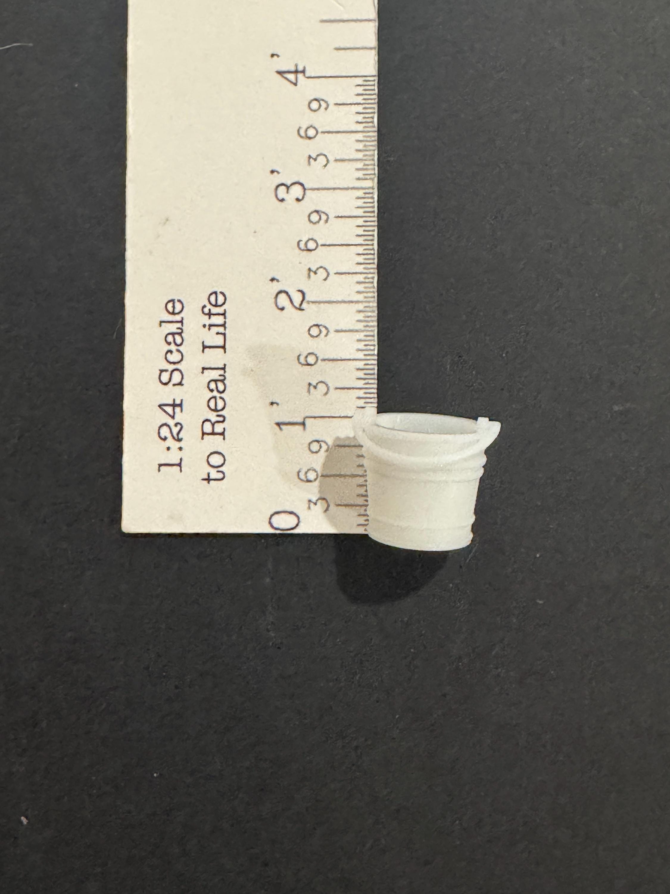 1:24 Scale "metal" Buckets Kit (1) * Dollhouse Miniature * G Gauge * 3D ...