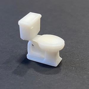 1:24 Scale Toilet Kit * Dollhouse Miniature * G Scale / Gauge * 3D Printed * ShopMiniDecorandMore * Diorama * Model Train * Half Scale