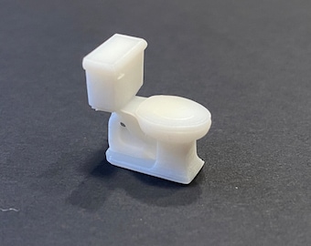 1:24 Scale Toilet Kit * Dollhouse Miniature * G Gauge * 3D Printed * ShopMiniDecorandMore * Diorama * Model Train * Half Scale